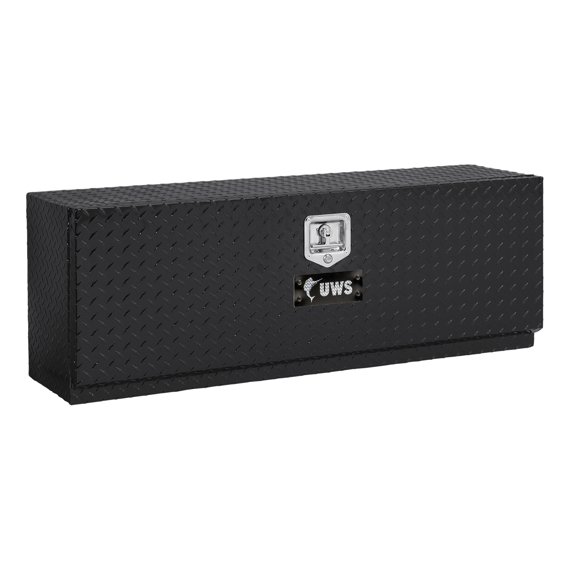 UWS, 48in. Single-Door Topside Truck Tool Box, Width 48 in, Material Aluminum, Color Finish Gloss Black, Model# EC40012